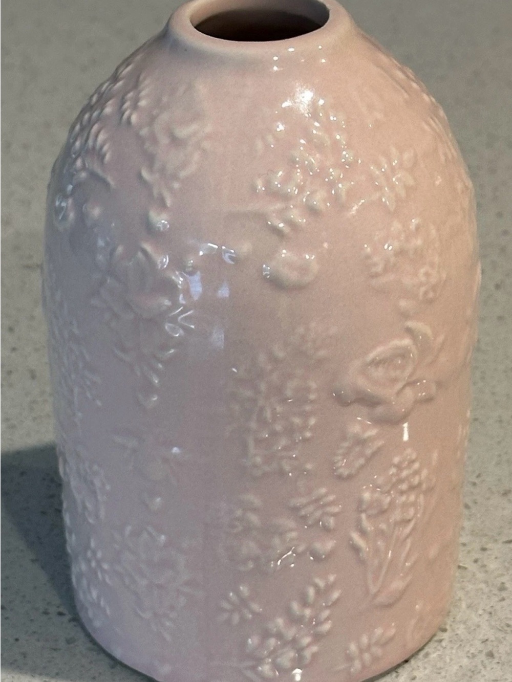Netflix Bridgerton Pink Embossed Floral Ceramic Vase
